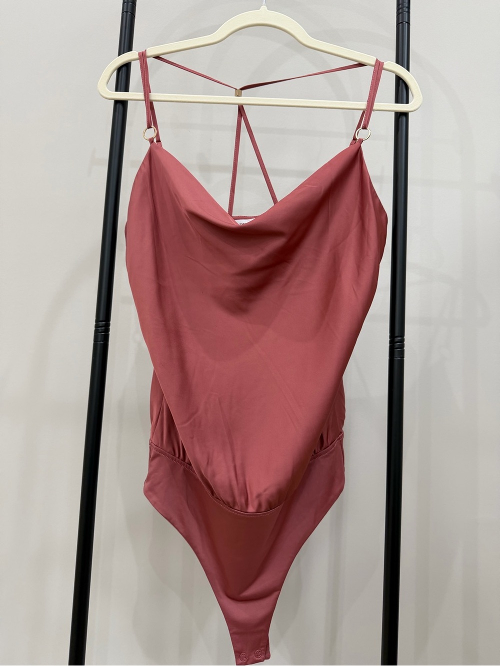 Forever New Dusty Rose Cowl Neck Bodysuit